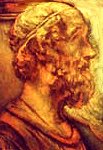 An Image of Homer, creator of Mentor, Odysseus's trusted counselor, under whose disguise Athena became the guardian and teacher of Telemachus